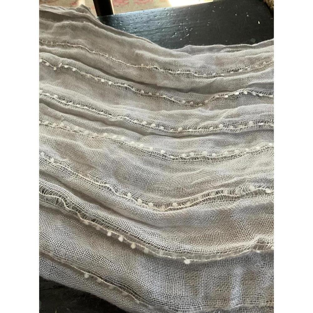 BP Light Gray Sheer Ramie Blend Light Weight Infinity Scarf